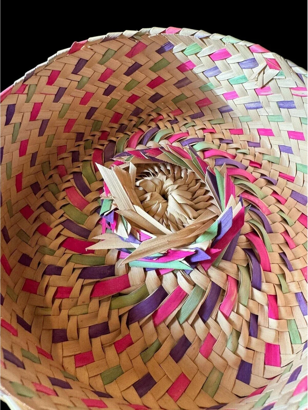 Vintage Handwoven Basket With Lid. Made In Maine 6”T  6”D